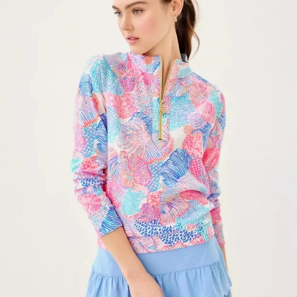 🆕 Lilly Pulitzer XXL Ashlee Pullover in “Roar Of The Seas” MSRP $108 NWT